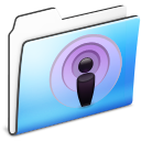Podcast Folder Smooth Sidebar Icon 128x128 png